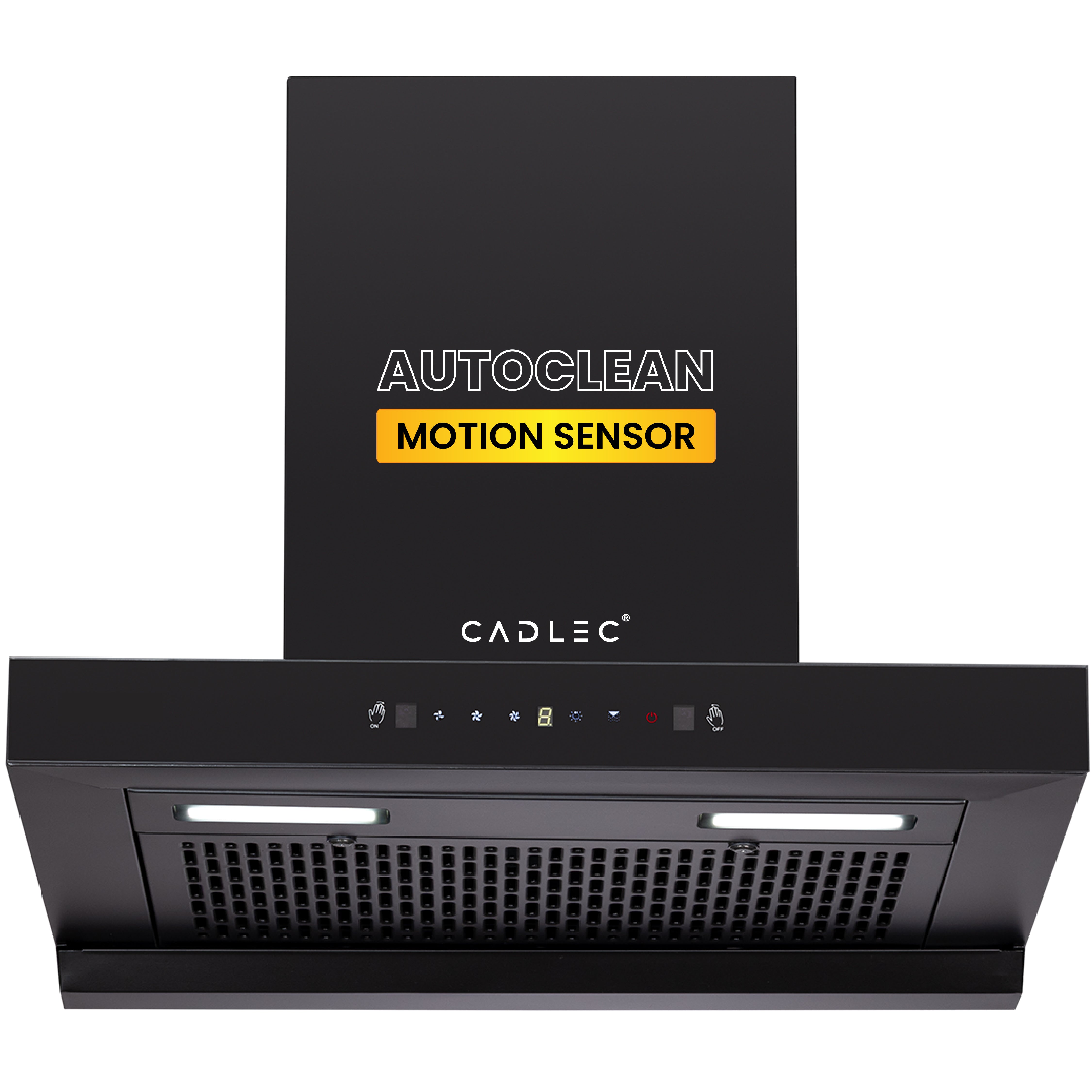 Cadlec PeakFlow 60 CM T-Shape 1400 CMH Filterless Autoclean Kitchen Chimney with 10 Years Motor & 2 Years Comprehensive Warranty | Feather Touch + Gesture Control (Black)