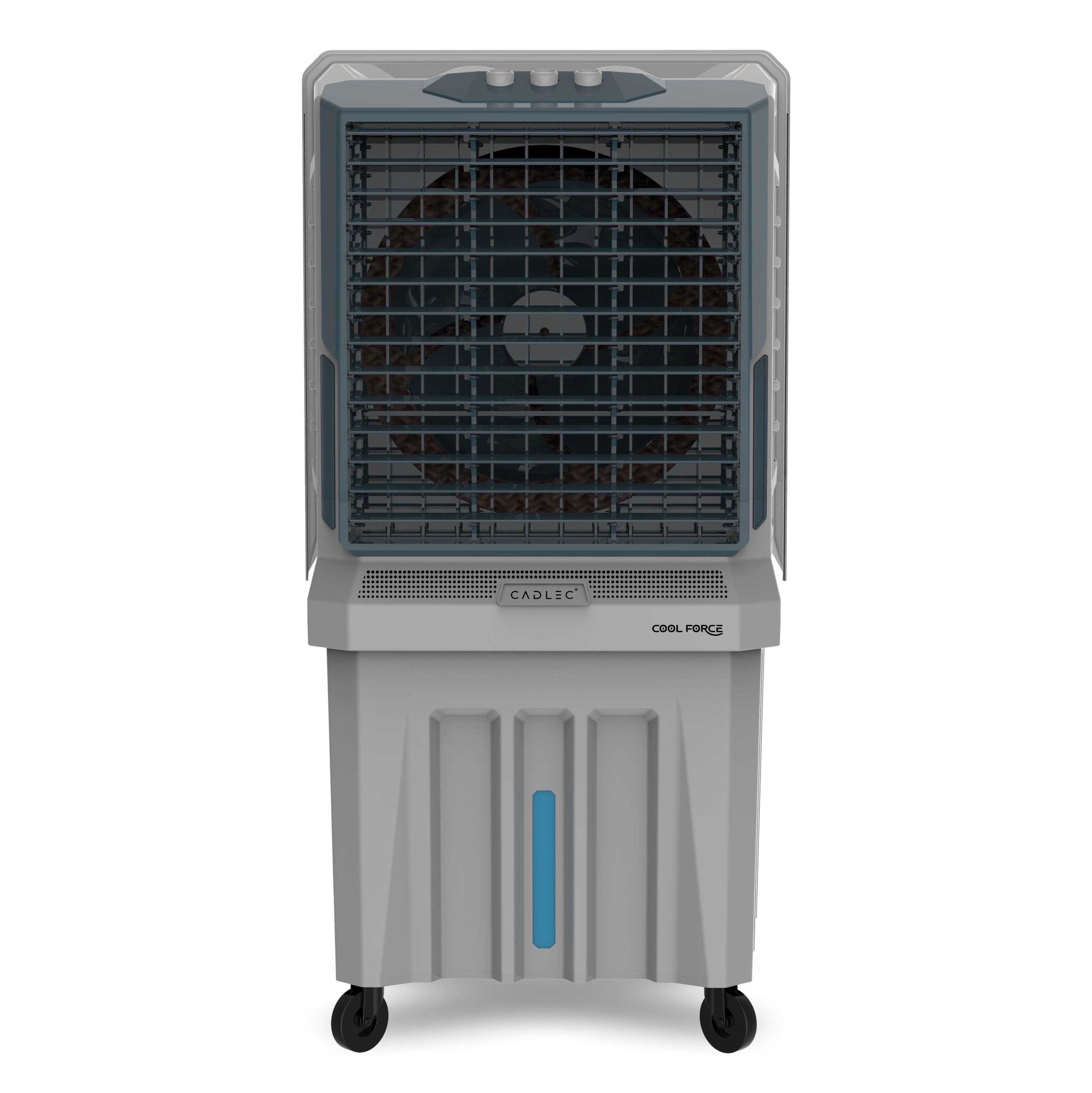 Cadlec CoolForce 100L Commercial Air Cooler For Home, High Speed Fan with Powerful Air Throw, Inverter Compatible, Anti-Bacteria Honeycomb Pad, 3 Year Warranty | Grey