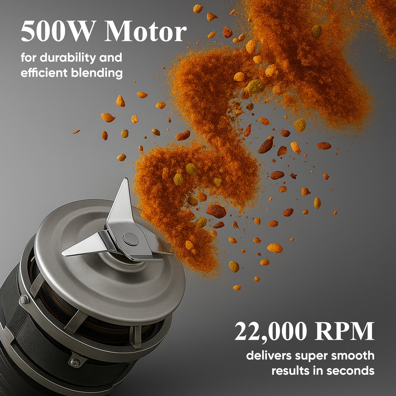 Cadlec NutriBlend Copper Juicer Mixer Grinder | 500W Smoothie Maker All-in-1 Juicer & Blender for Juicing, Grinding & Blending | Shockproof ABS Body | 2-Year Warranty (Black)