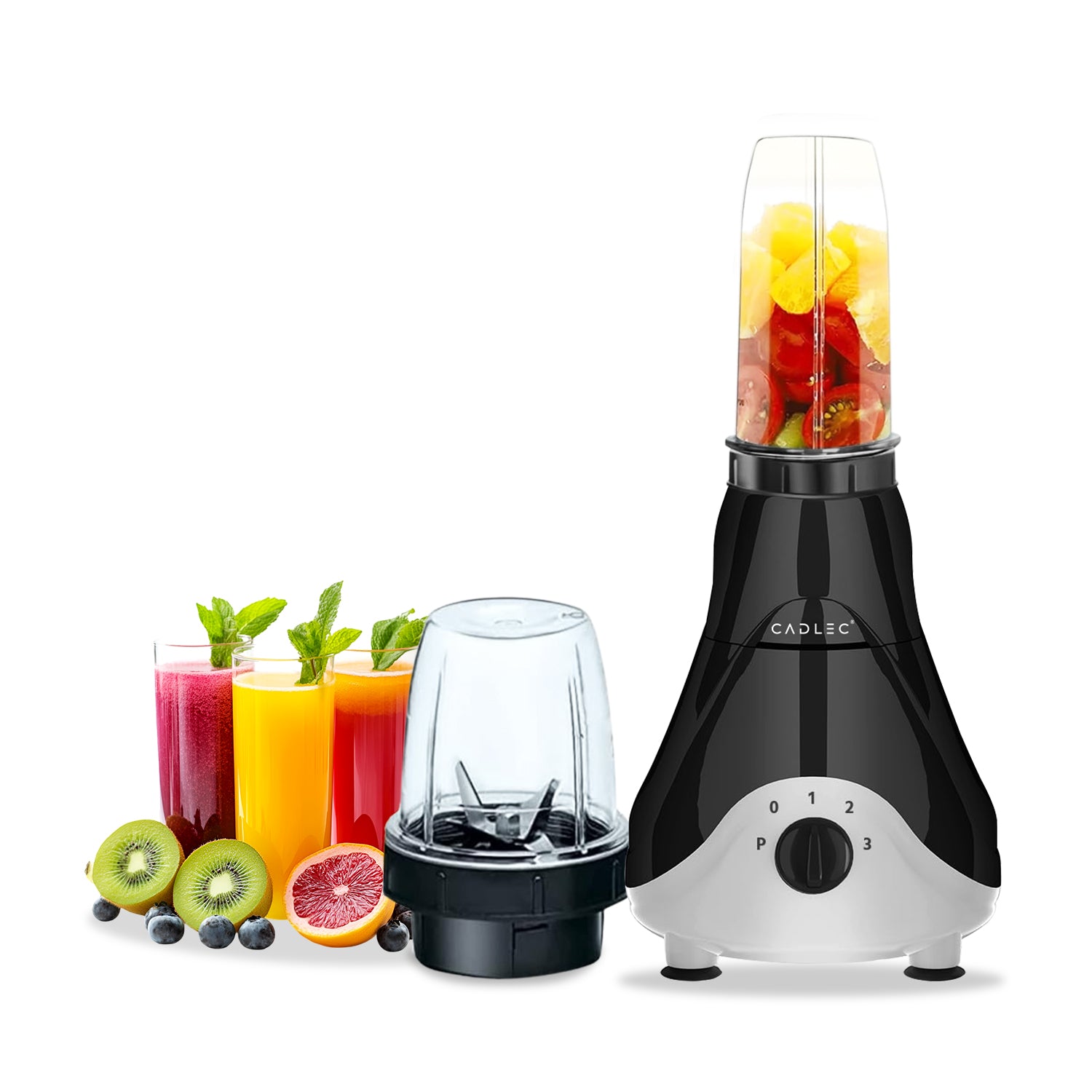 Cadlec Hummer Nutri Copper Juicer Mixer Grinder | 500W Smoothie Maker All-in-1 Juicer & Blender for Juicing, Grinding & Blending | Shockproof ABS Body | 2-Year Warranty