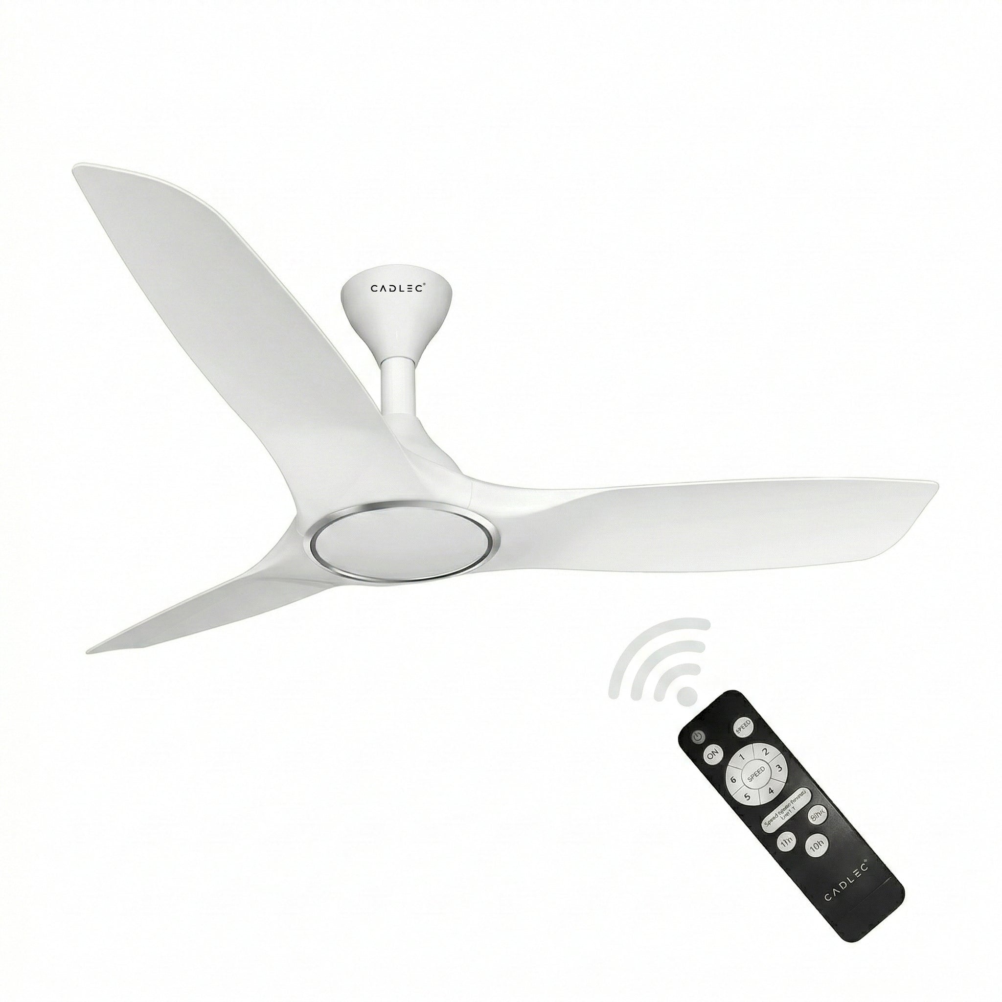 CADLEC ThunderX 1200mm BLDC Ceiling Fan with Remote Control | BEE 5 star Rated Energy Efficient Ceiling Fan | High Air Delivery | 5 Year Warranty (White)