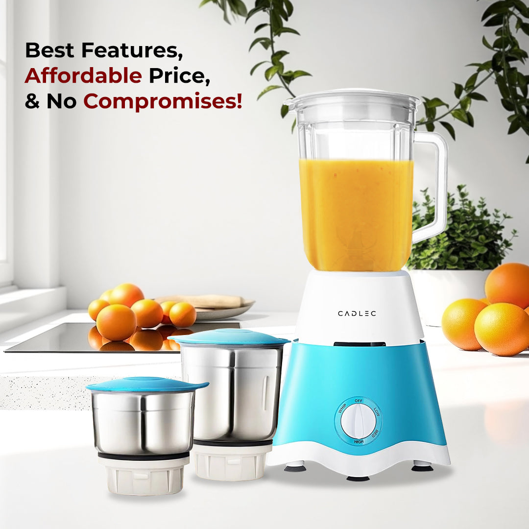 Cadlec Jarsphere 4 Jar 750 Watt Mixer Grinder | High-Power Juicer, Blender & Mixer | Durable ABS Body | Multi-Function for Juicing & Blending | 2-Year Warranty